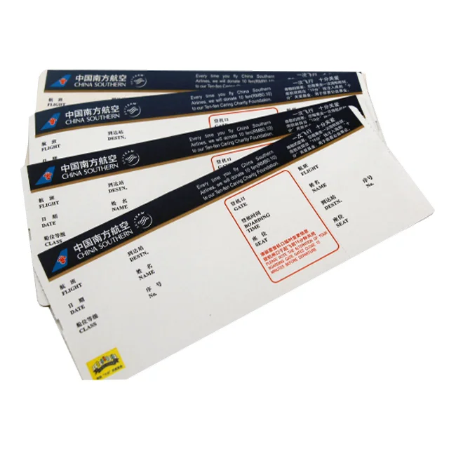 Disposable aseptic durable thermal printer coated paper airline boarding pass