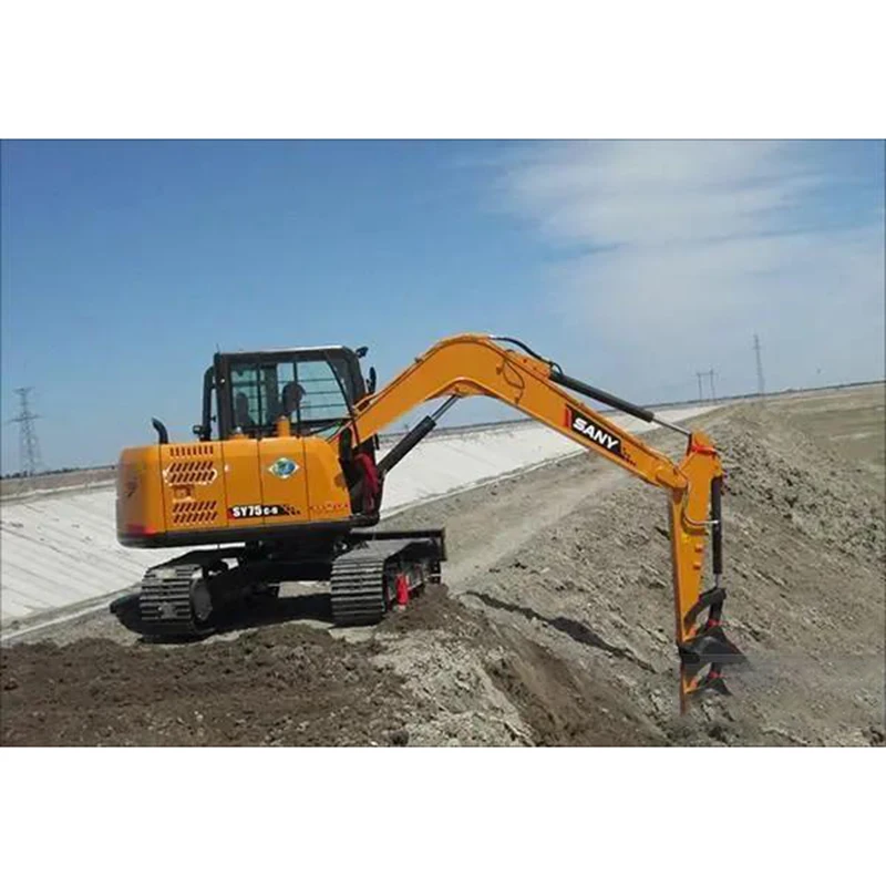 SY75 8 Ton Breaker Home Use For Garden Machine Single Row Mini Crawler Used Sany Digger Excavators
