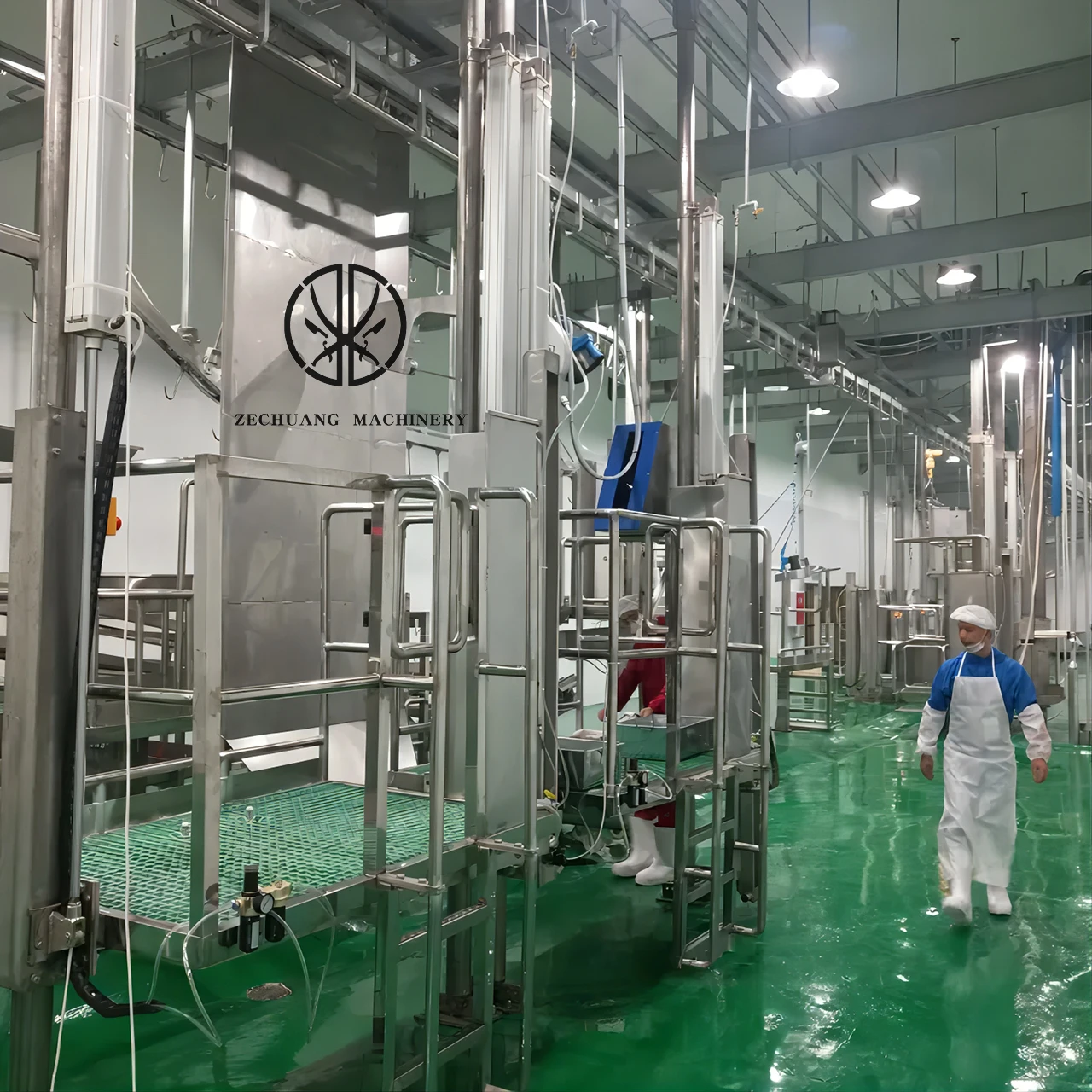 Top Quality Cattle Butcher Equipment Cow Slaughterhouse Rotary Automatic Skinning Machine Use Buffalo Slaughtering Equipment