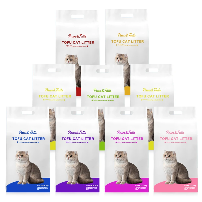 Factory wholesale cat cleaning supplies plant health dust-free and non-stick plant starch cassava cat litter