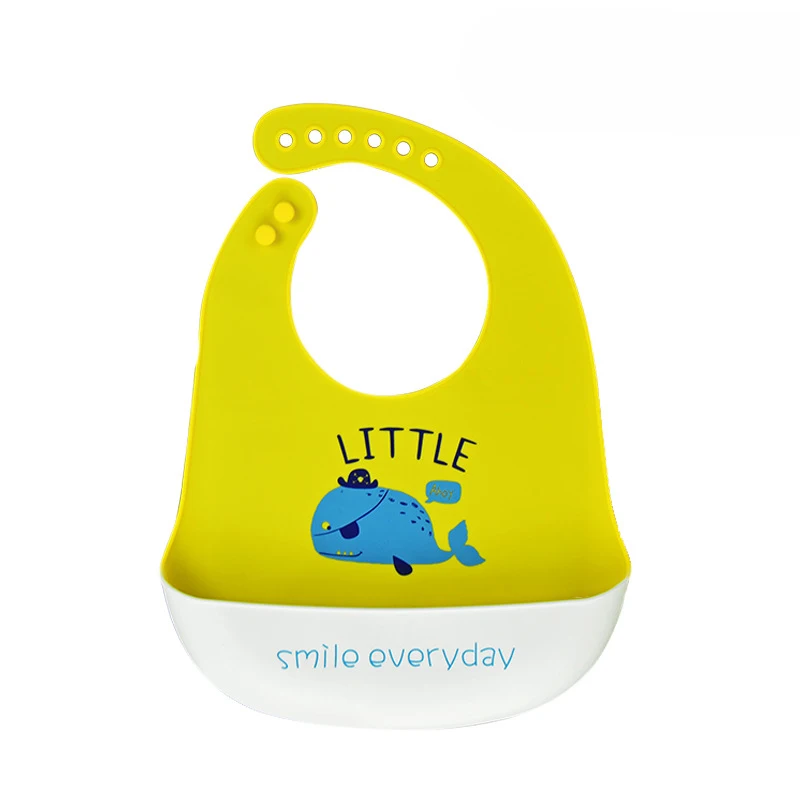 
Fashionable silicon Baby Bib Waterproof Infant Bibs Newborn Feeding Cloth Toddle Boys Girls Adjustable Different Styles of Bibs 