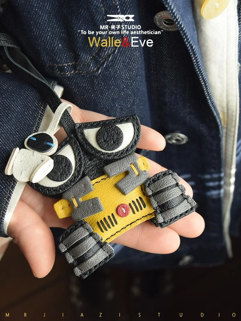 Zenos Handmade Leather Bag Ornaments Xiao Bai Car Key Pendant Customized by Xiao Huang