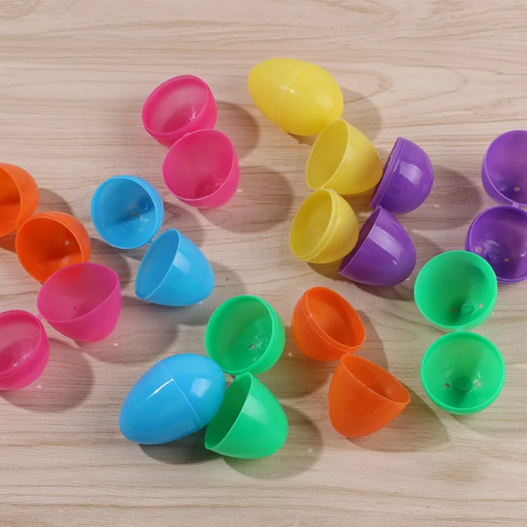 Colorful Assortment Surprise Toys Plastic Easter Egg Packaging Hollow Easter Egg For Sale