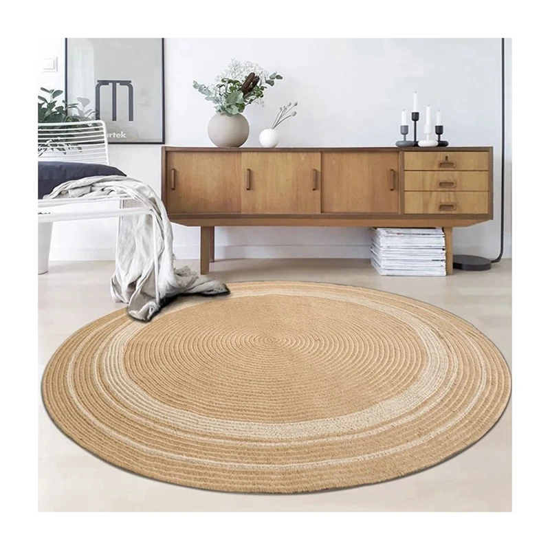 Дома гостиной спальни из натурального джута коврик круглый джут ковер