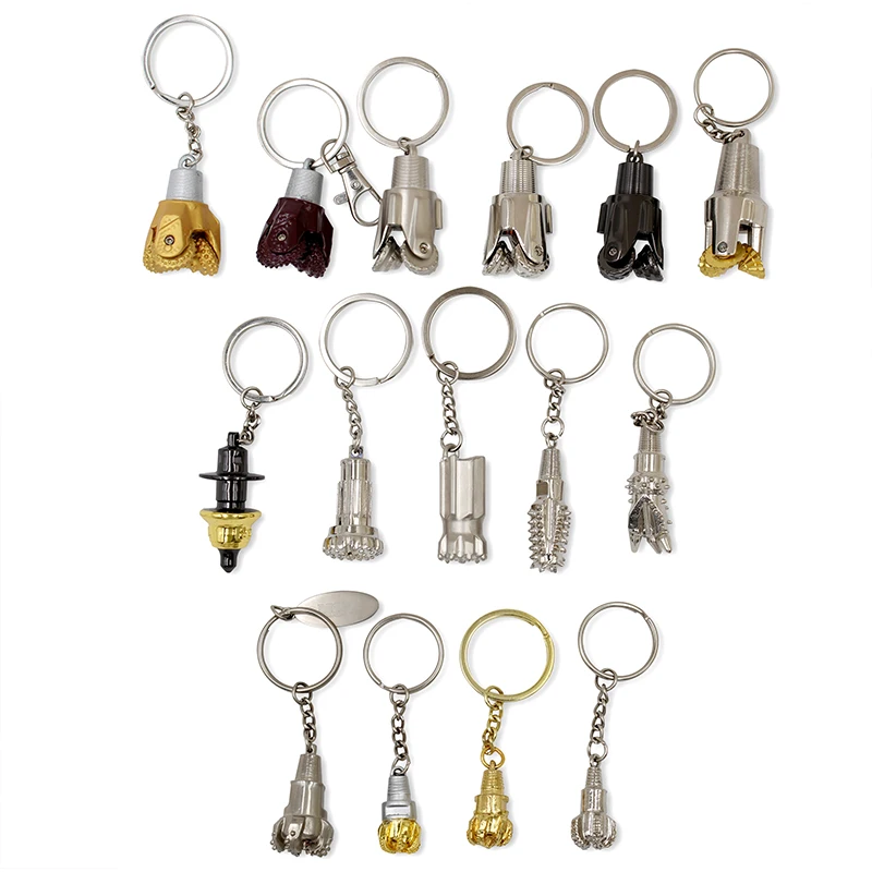 Promotional Cheap Custom Made 3D Metal High Quality Souvenir Gift Various Drill Bit Metal Key Chain