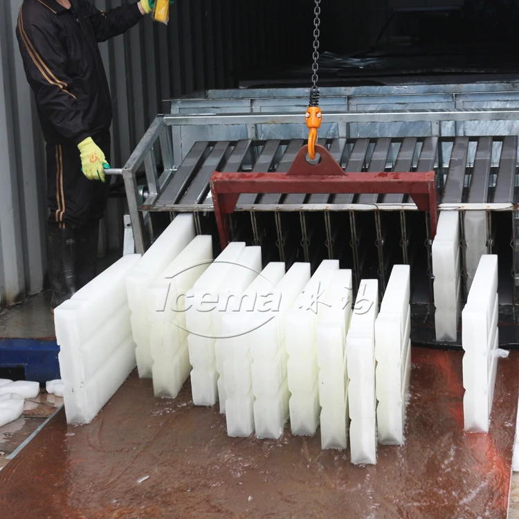 Industrial containerized ice block making machine