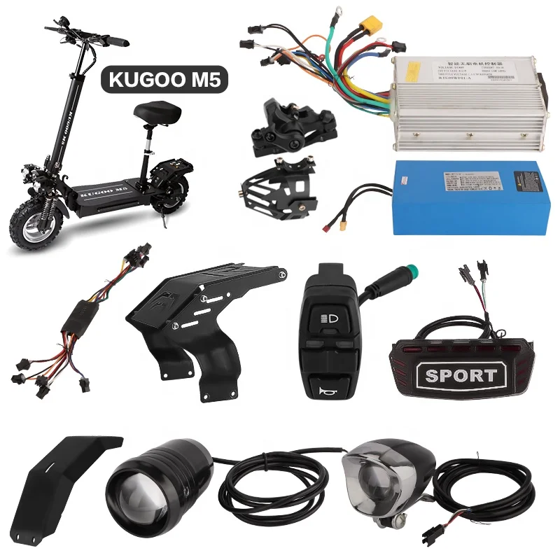 High Quality Front Headlights Electric Scooter Accessories Waterproof Front Lamp Flashing Light For Kugoo M5