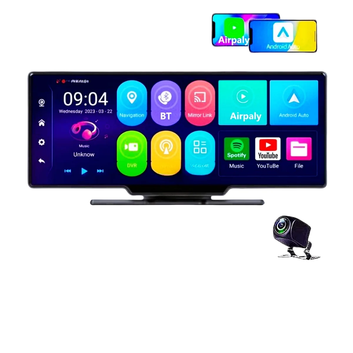 Android 13.0 4G Dash Cam 10.26 Inch  4+64G 8 Core ADAS 5G WiFi Car DVR GPS FM 24H Parking Monitor Rearview Mirror Video Recorder