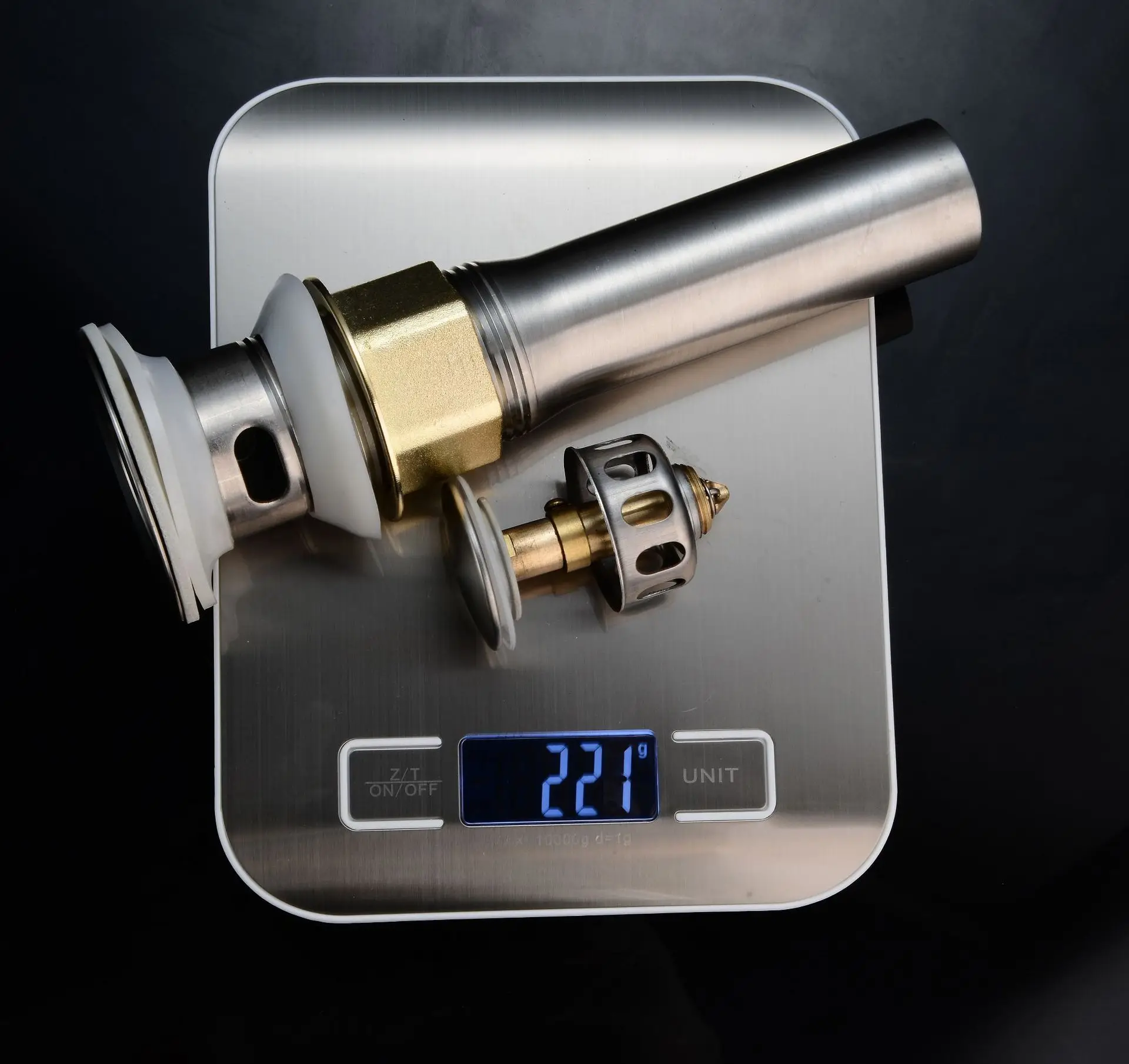 UPC Bathroom Basin Sink Drain Brass Pop Up Drainer With Overflow Stainless Steel Pipe