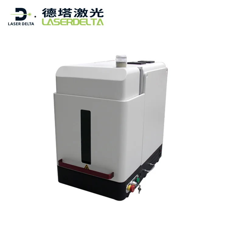 60W 100W 2D MOPA automatic desktop enclosed jewelry fiber laser marking machine