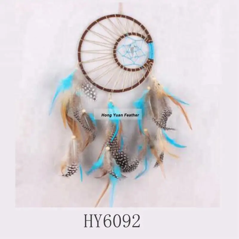 Wholesale Handmade Boho Hanging Feather Dream Catcher for Car Home Room Door Wall Art Party Decor Ornament Gift Craft DIY Kit