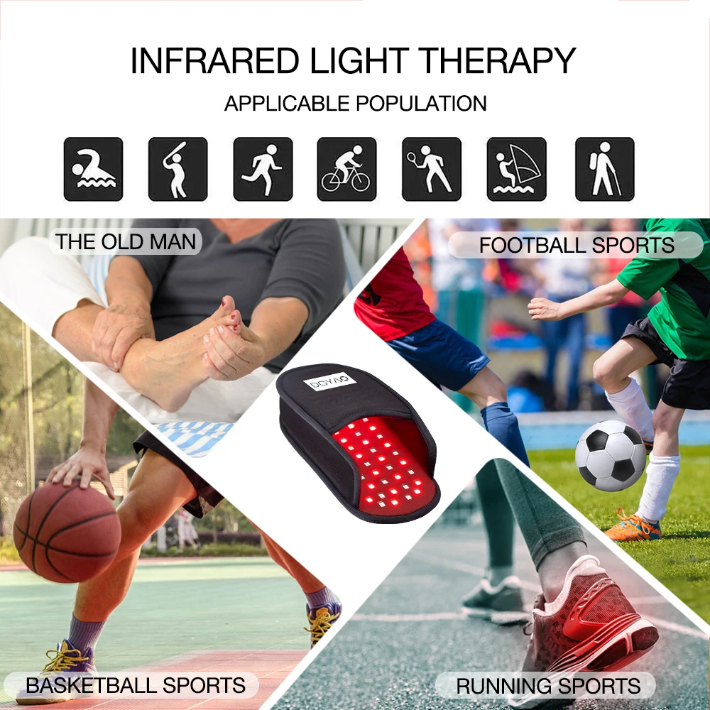 DGYAO 2021 New Led light Therapy Device Near Infrared LED 880nm Slipper for Foot Toes Pain Relief Red Light Therapy ( 1 pad)