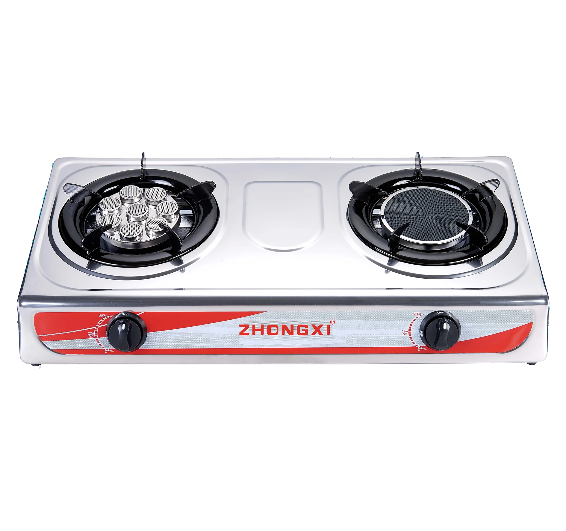 Two Burner Infrared Thailand Butterfly Cooker Home Use cast iron Gas Stove Stainless Steel 2 Burners Table Top Gas Cooktops