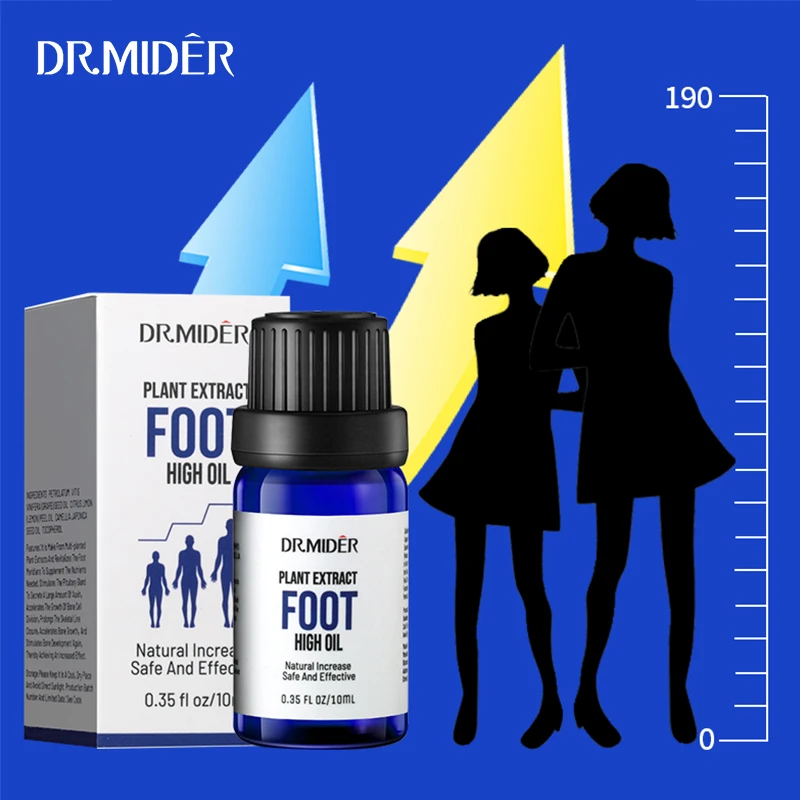 Free Sample Customize label Skin Safe Essential Oil Herbal Extract Foot Massage Grow Taller Height Increase Growth Oil