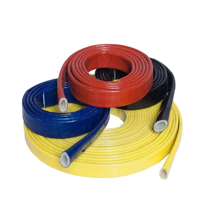 Heat Resistant Silicone Coated Fiberglass Heat Isolation Fire Resistance Fire Sleeve