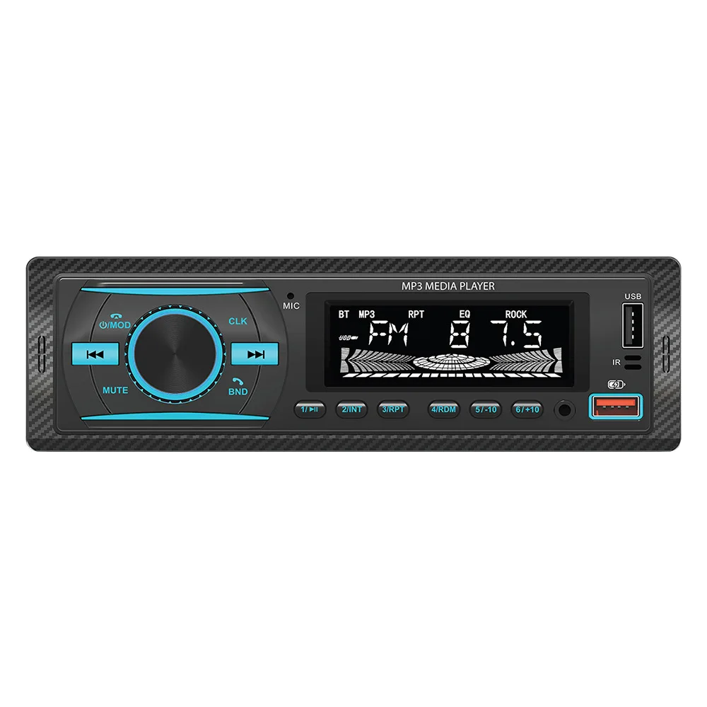 Автомагнитола 1 din ISO FM с красочными огнями