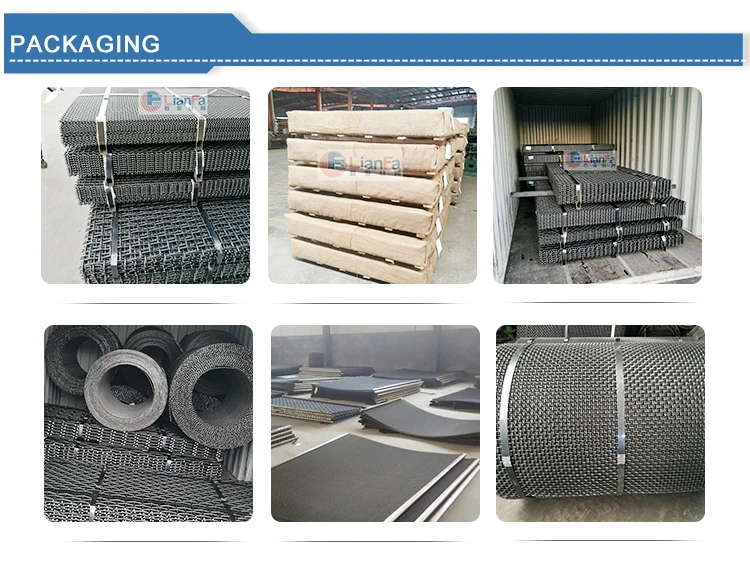 45-65Mn High carbonsteel crimped wire mesh for Vibrating Screen for South America/Latin America countries/Jamaica/Columbia/Chile