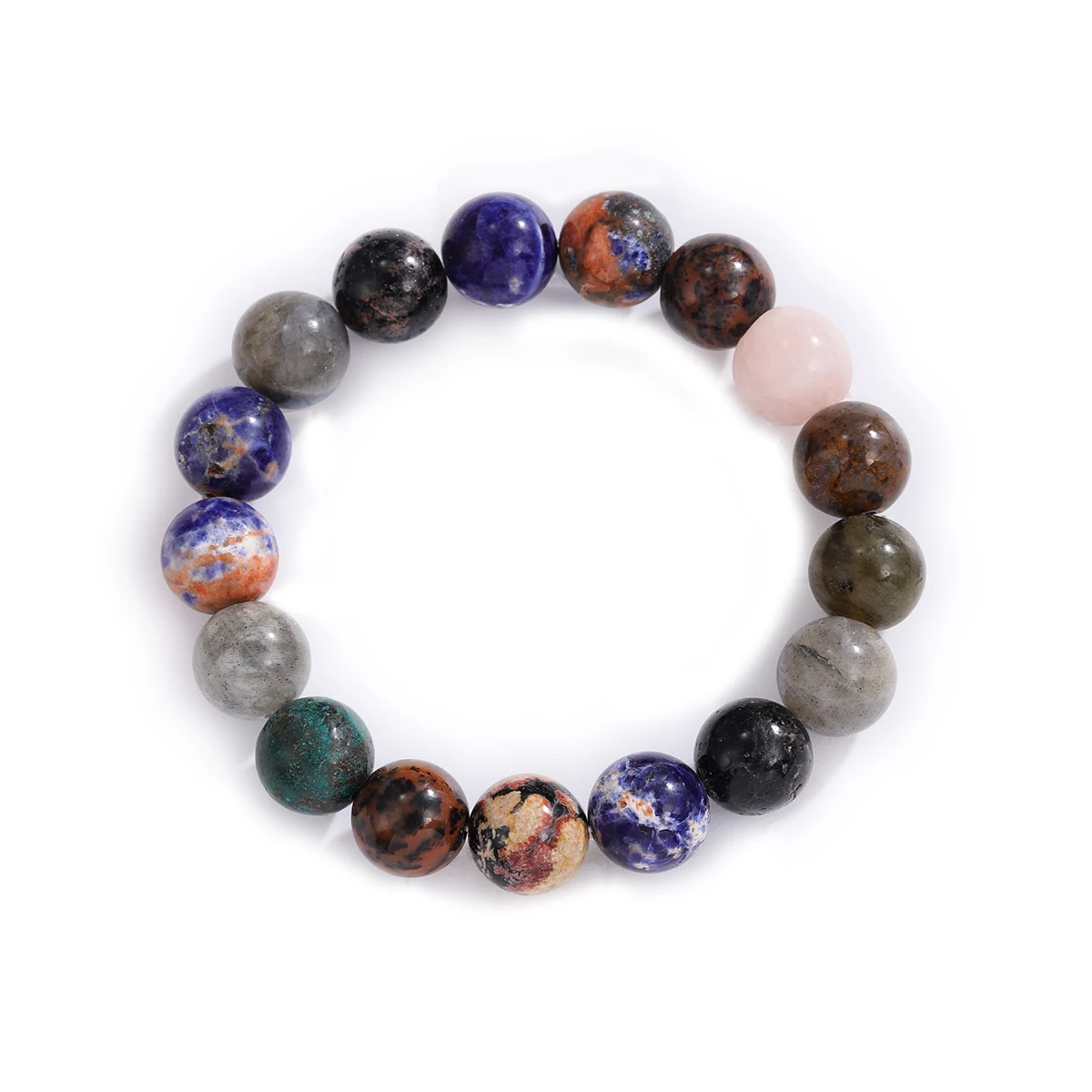Hot Selling Unisex Frosted Map Universe Planet Bracelet Trendy Natural Stone Bead Jewelry for Men Women Geometric Galaxy Style