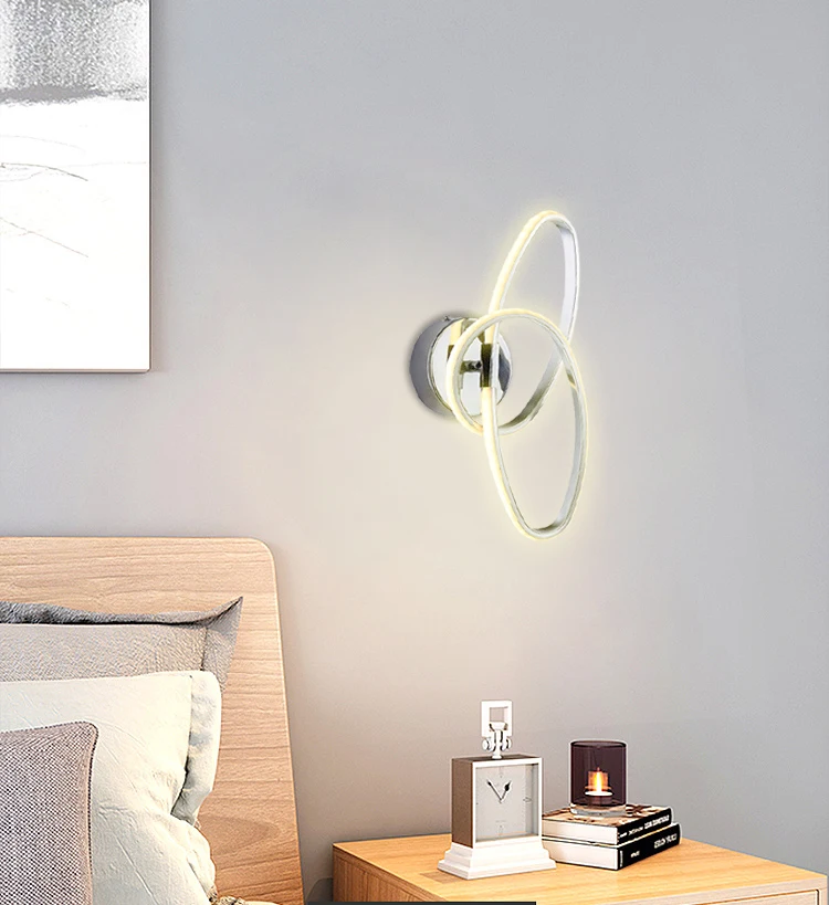 Arty Futuristic Design Energy Saving Stainless Steel LED Strip Mount Onto Wall Lamp Indoor