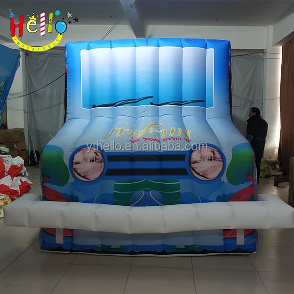 commercial inflatable ice cream car cabin inflatable ice cream vehicle inflatable car booth for sale