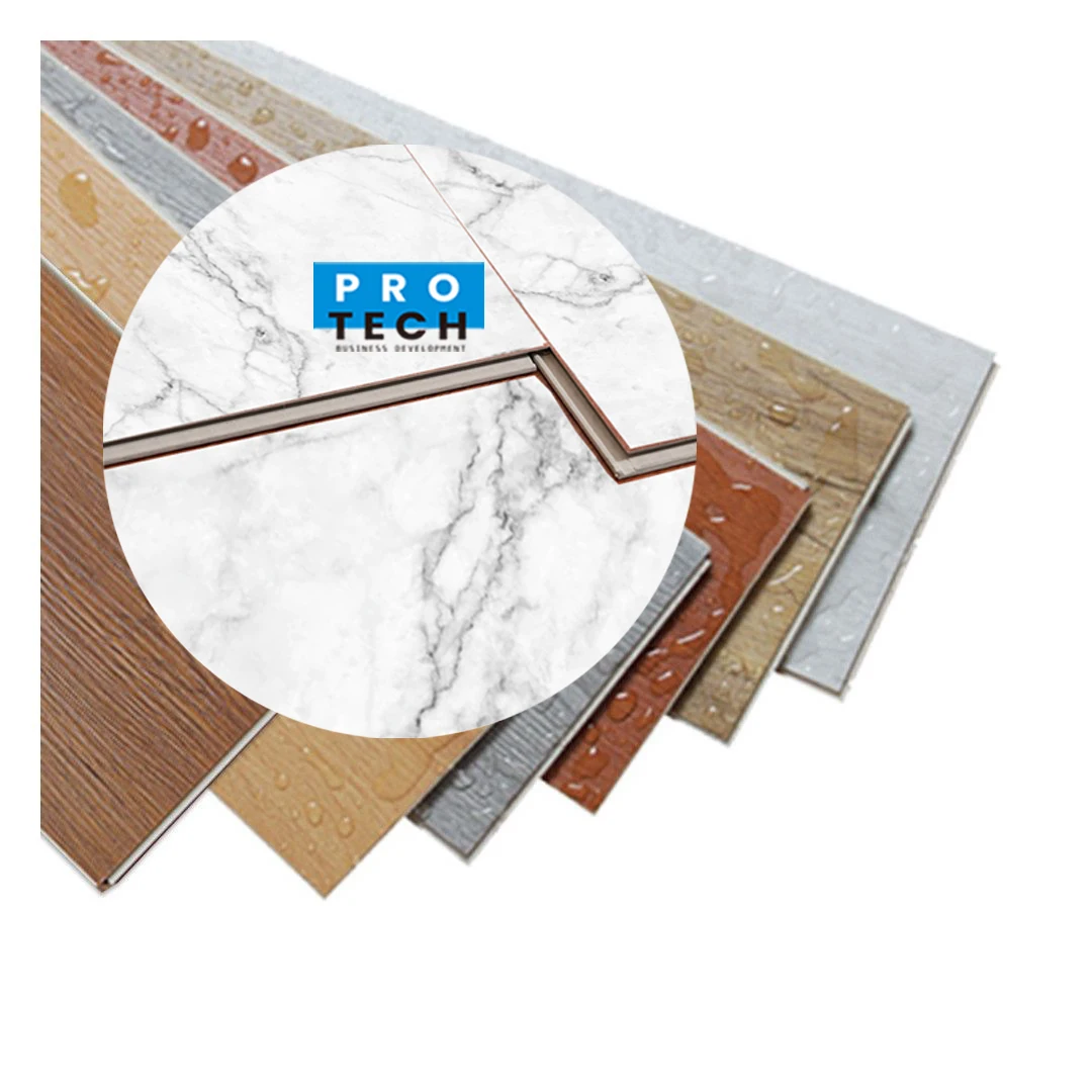 Marble Stone Look 4mm Durable Floor Covering Spc Unilin/valinge Click Install Spc Flooring