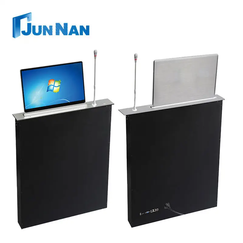 LCD display elevator electric touch screen audio and video conference system equipment with microphone lifting platform
