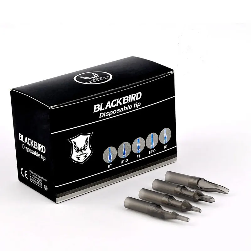 Kissure 50Pcs Tattoo Transparent Disposable Tip tube Plastic Sterile Tattoo Tips Needle Permanent Makeup