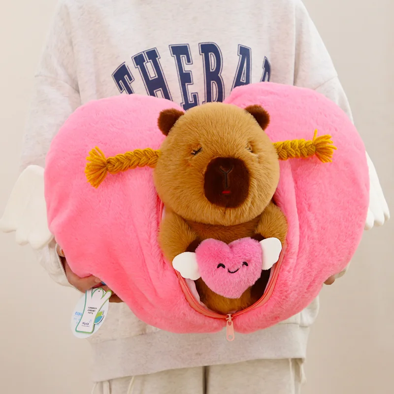 Capibala 10cm-13cm Cotton Pendant Keychain Capybara Plush Toy for Gifts Cute Animal Toy for Kids and Friends