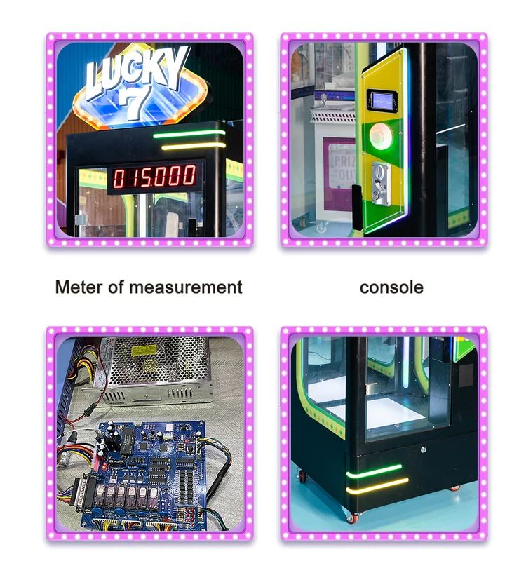 Customized Lucky 7 Arcade Coin Operated Games Scissors Cut Prize Gift Machine Gift Vending Game Machine