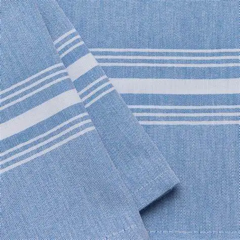 Baby Blue Reversed bistro striped napkin Blue Chambray Stripe Bistro Napkin
