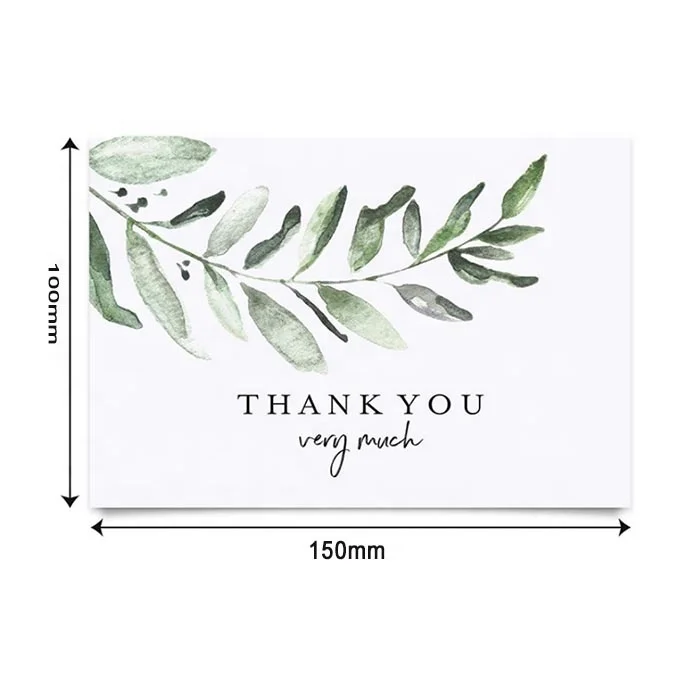 
Custom Logo Blank Wedding Greeting Invitation Thank You Gift Notes Cards with Envelopes Stickers For Order Small Business 