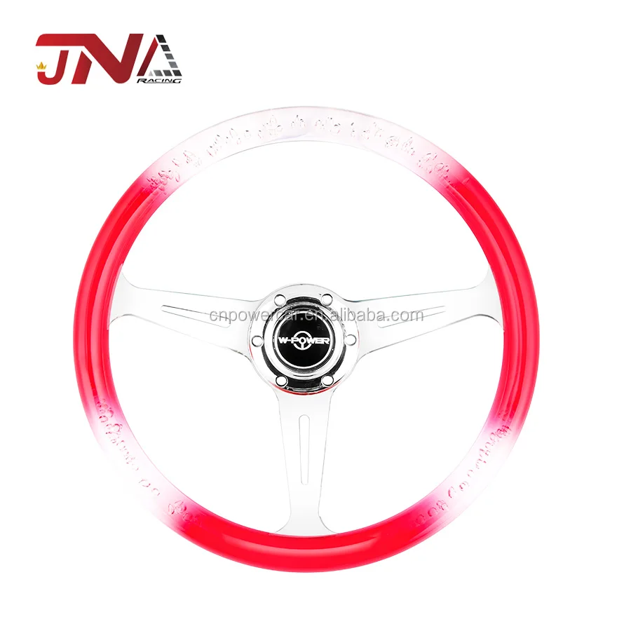 Universal Automobile multi color 14 Inch Drifting car racing steering wheel with Horn Button