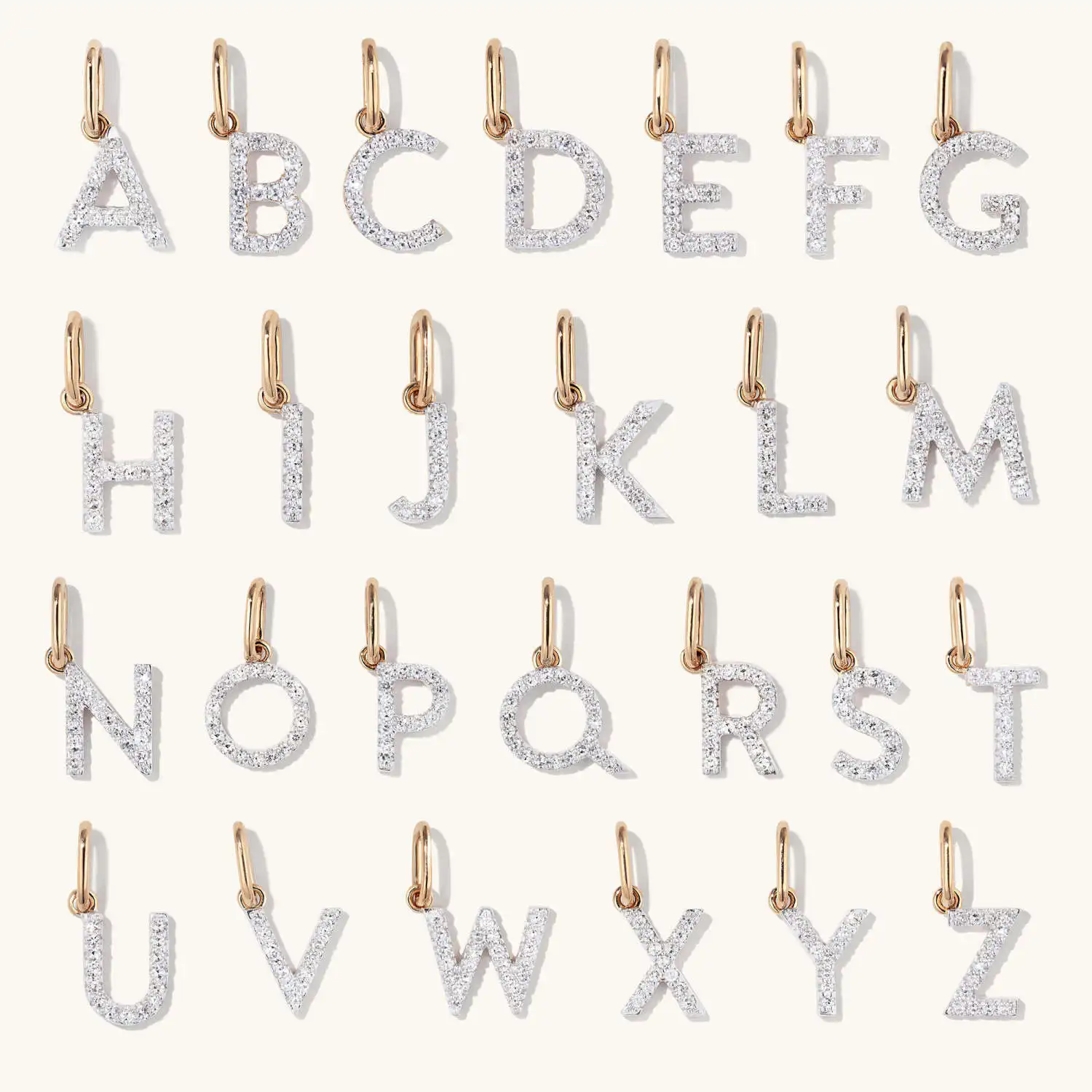 14k gold jewelry wholesale diamond initial letter necklace silver name necklace personalised