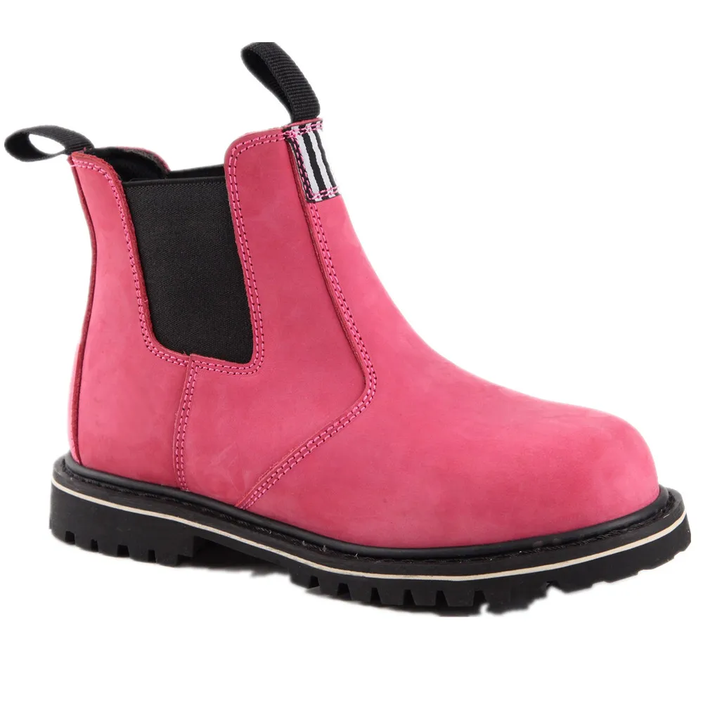 Morning Glory Footwear Pink  Leather Rubber Sole Goodyear Construction Fashion Dealer Boots