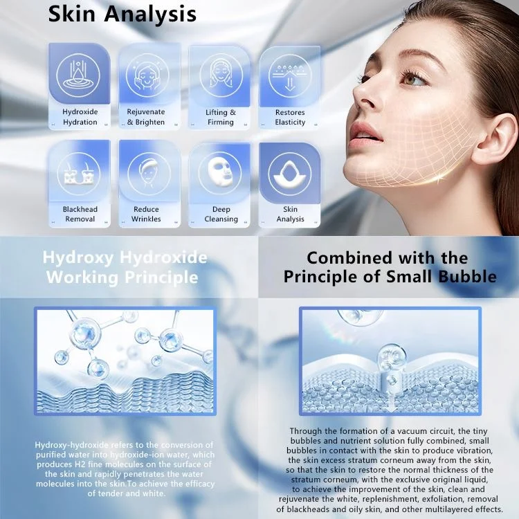 Professional 7 IN1 hydro Beauty Dermabrasion CE FCC Micro Bubble Best Acne Skin Care Hydro Facial Machine Manufacturer