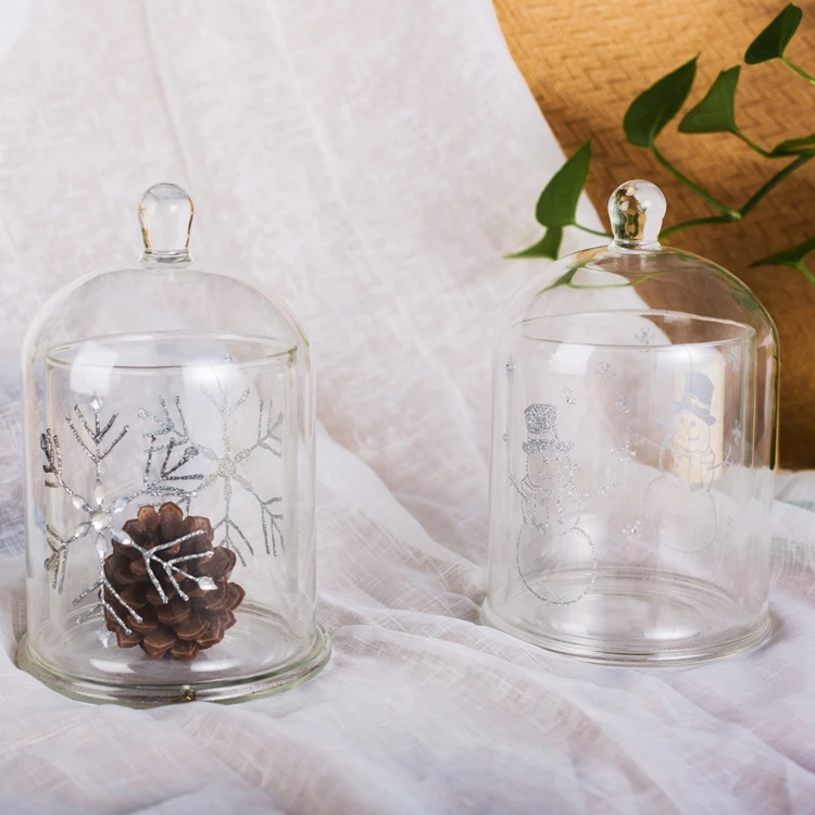 
Hot Selling Mini Rose Eternal Flower Glass Cover Decorative Glass Crafts Custom 