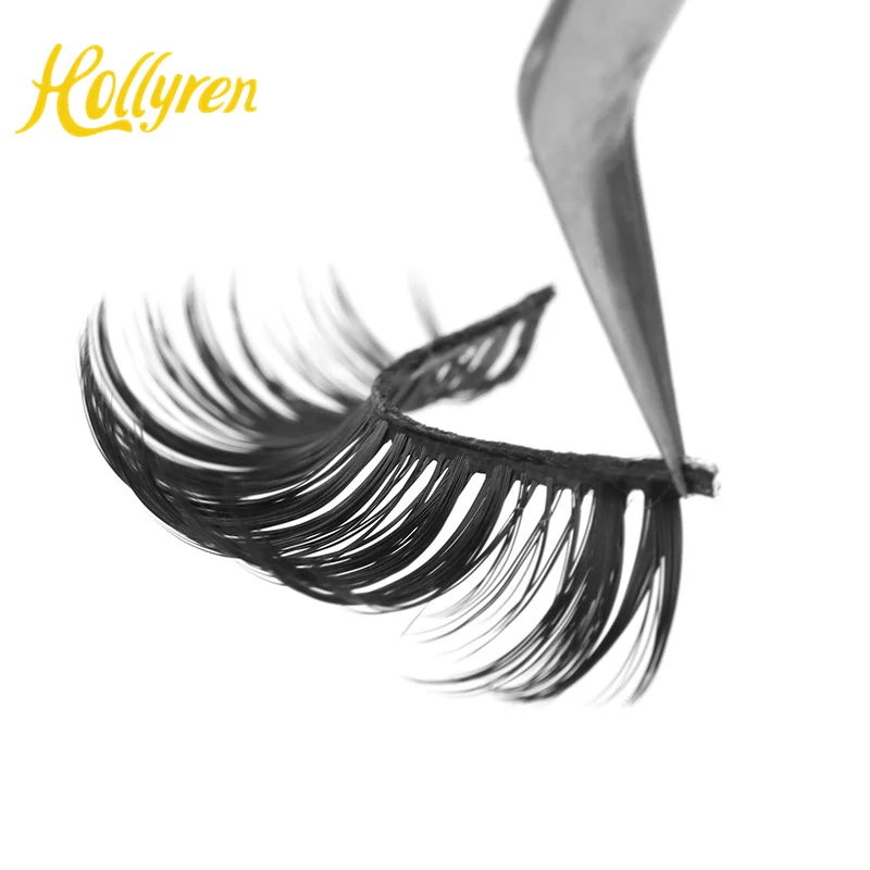 Russian Striplashes Winged Full Strip Eyelashes Custom Faux Mink Color D Curl Strip Eyelashes Vegan Russian Strip Lashes