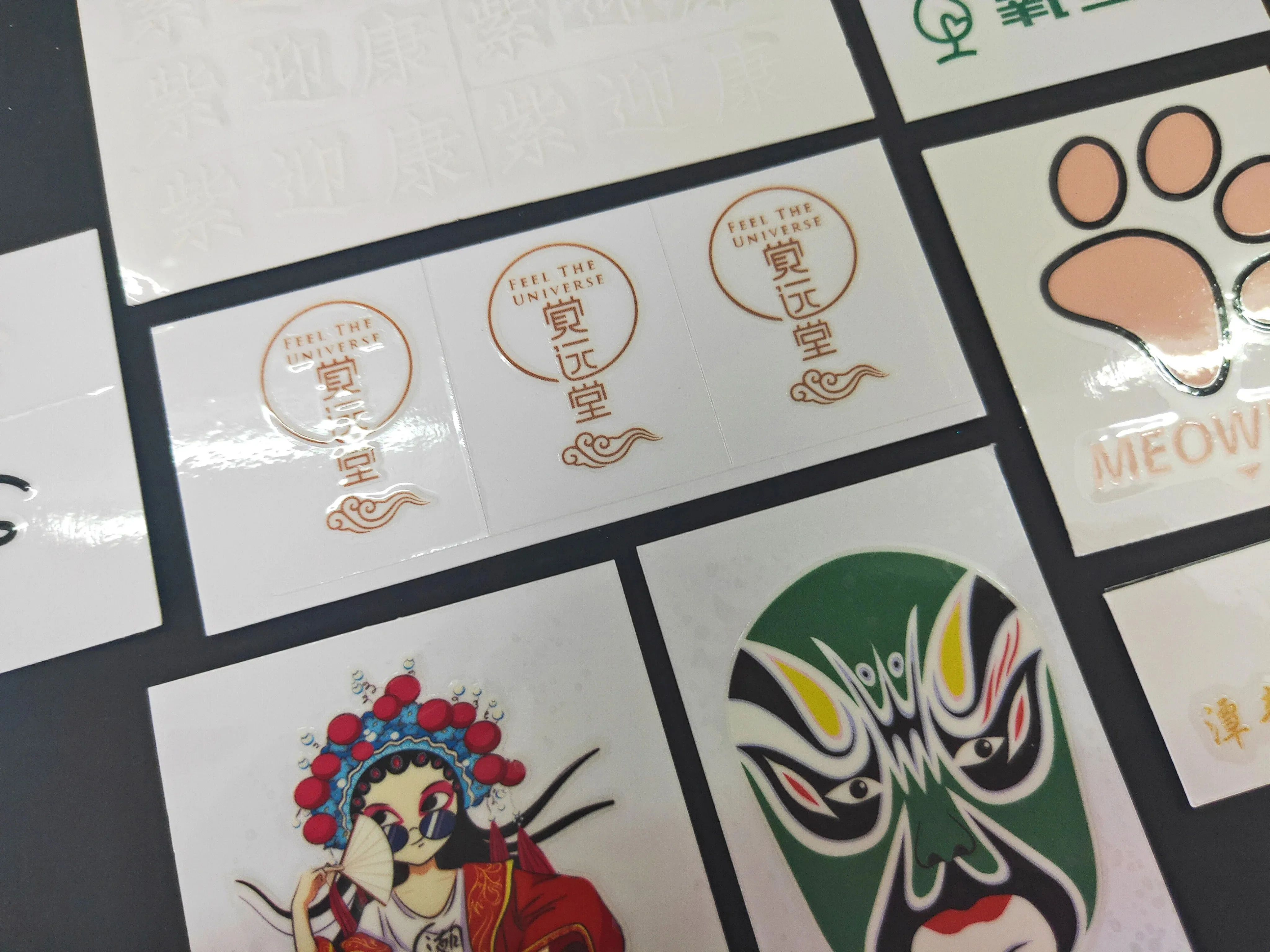 10pcs crystal color UV transfer sticker 3D paste custom gift logo picture pasted on the surface of various media, easy to tear