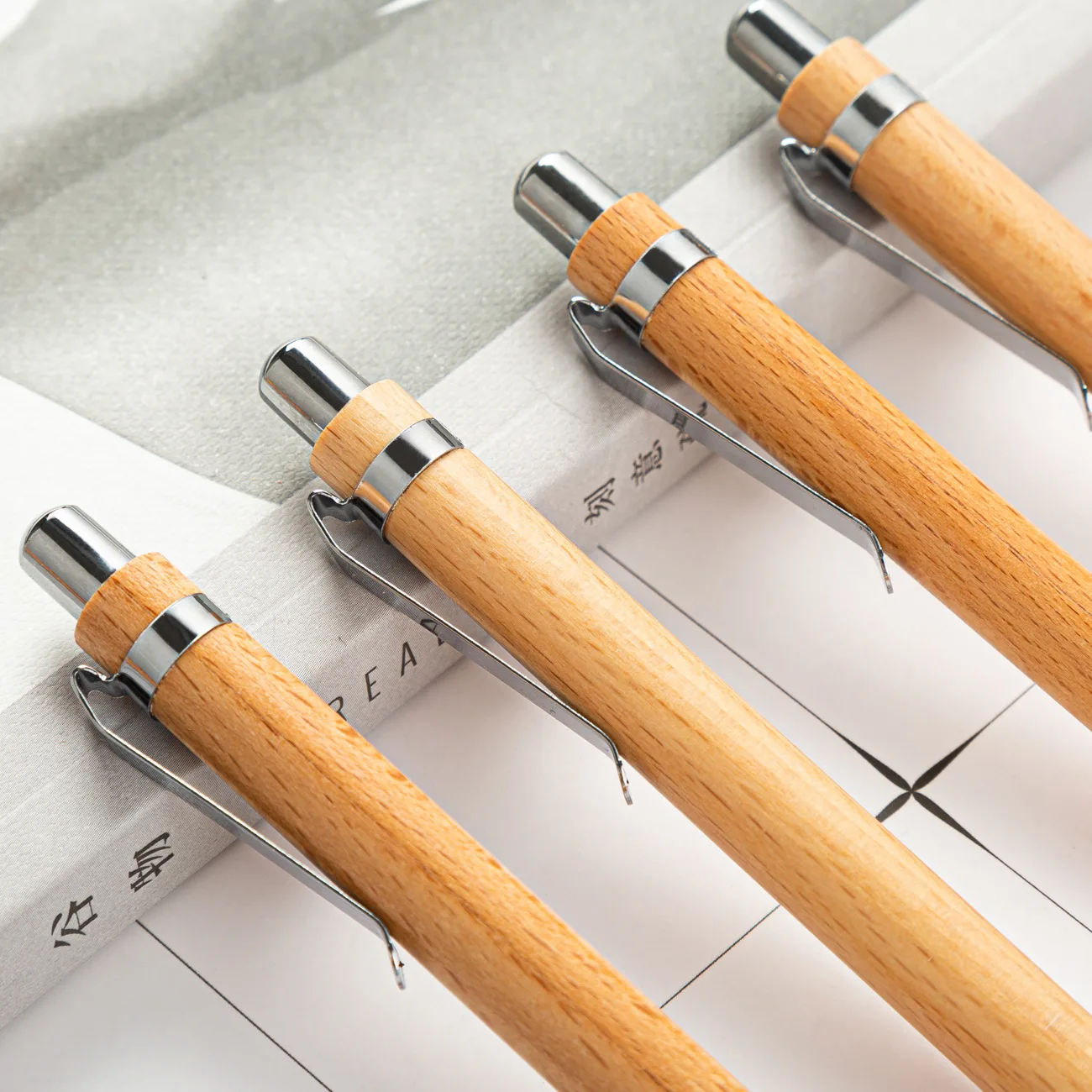 Eco Friendly Wood Bamboo Ball Pen With Custom Logo Printing Promo Pen