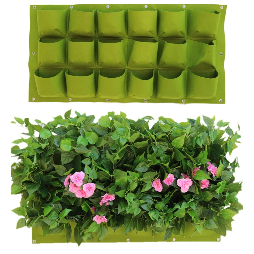 Wall-Mounted Planting Bags Hangers Outdoor Indoor Vegetables Flowers Growing Container Pots Vertical Garden Planter