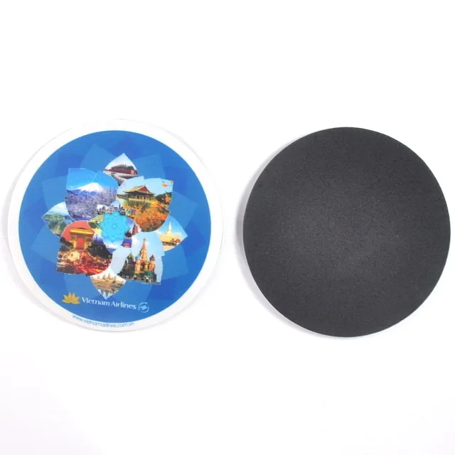 Cheap price round eva foam coaster, custom eva cup mat for promotion gift