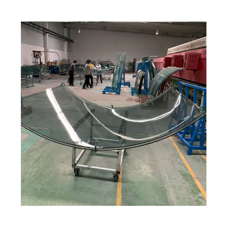 Good Quality Low E Bent Curved Tempered Laminated Insulated Glass for Building Curtain Wall Facade