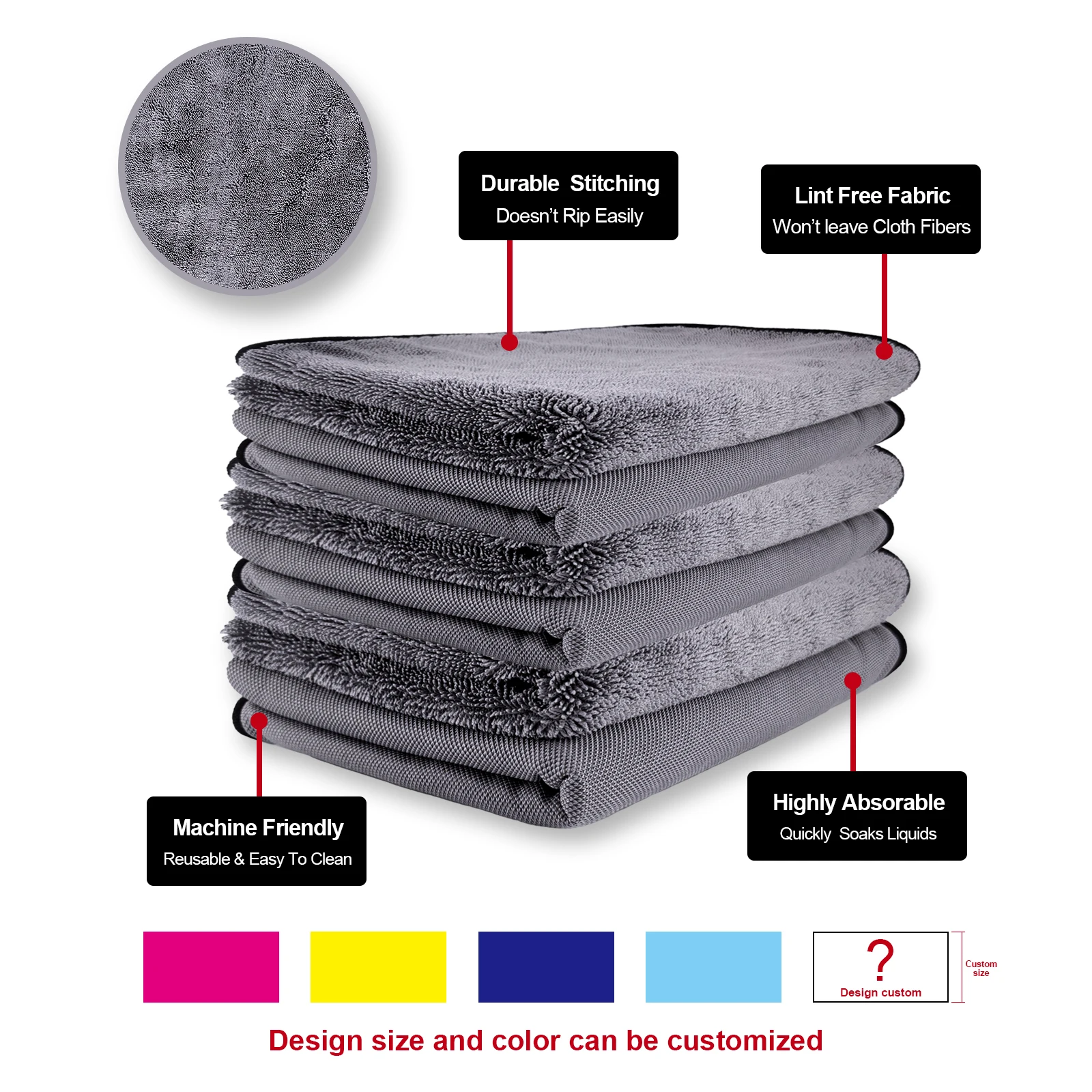 multi purpose microfiber household cleaning towel car drying microfiber towel 300 gsm 400 gsm microfibre towel