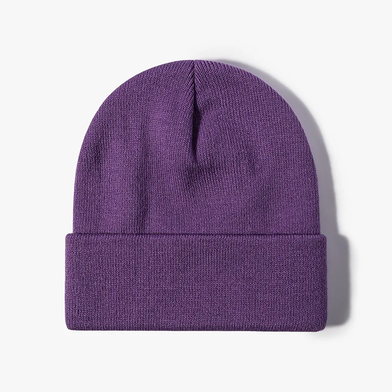 Wholesale blank Cheap price recycled acrylic beanie hats plain no logo adults hip hop stylish beanies hat knitted