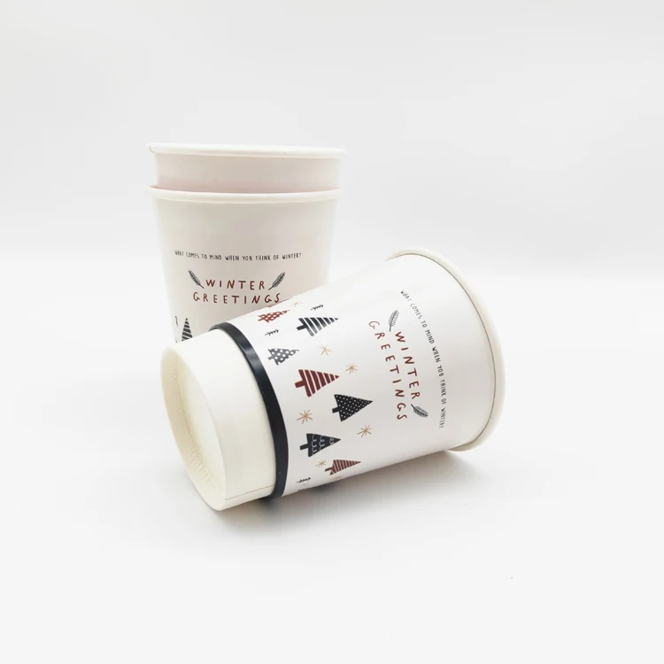 Wholesale Factory 12Oz 16Oz 24Oz Customized Cold Hot Beverage Paper Cup Printed Paper Double Wall Disposable Coffee Cups