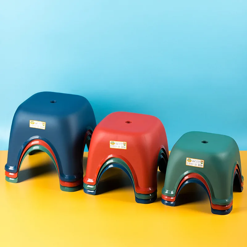 Jieyang Lebo 2024 Hot Sale New Design Stackable Plastic Kids Stool Portable Non Slip Pp Plastic Square Stools