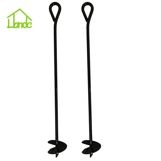 Black  14.2mm/78cm Length Earth Anchor Ground Screw Anchor Pole Anchor Product