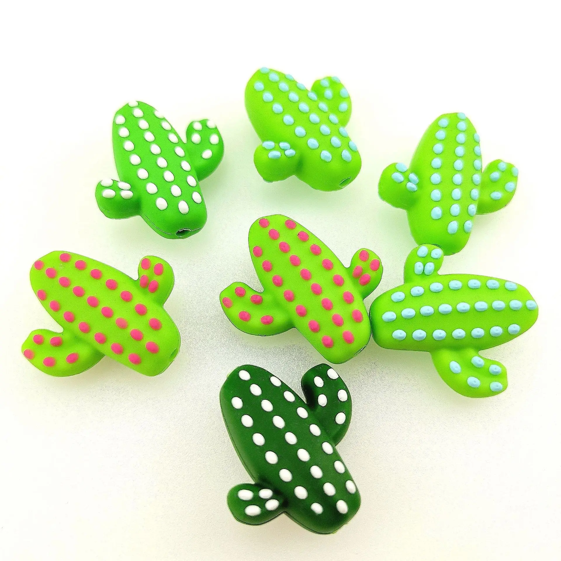 Bracelet Wholesale Teething Focal Character New Letter Wristlet Cactus Keychain Custom Silicone Beads For Pen Jewelry Making