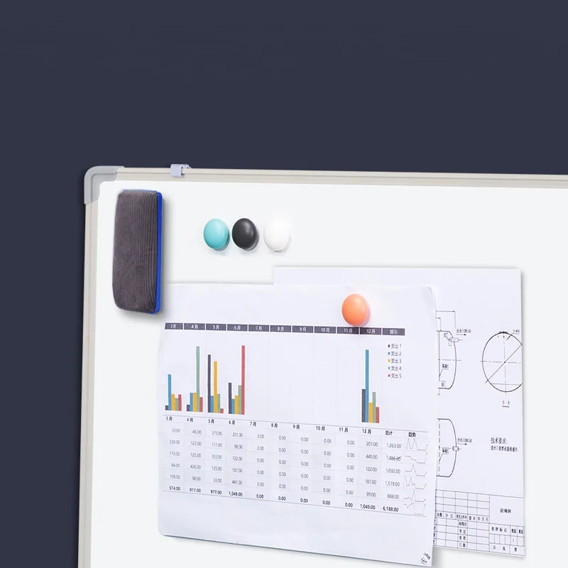 2024 New White Board Duplex Board White Back Double-sided Moving White Board For Kids