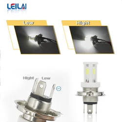 P15D Led Motorcycle Scooter Light Bulb White Motorbike H4 Led Headlight Motorcycle BA20D Moped Light Bulb